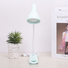 Load image into Gallery viewer, LED Eye Protection Book Night Light Adjustable Angle Mini Clip-On Study Desk Lamp Battery Powered Flexible for Travel Bedroom Reading
