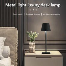 Load image into Gallery viewer, Rechargeable LED Table Lamp Touch Switch 3 Levels Dimmable Desk Lights Bar Club Dinner Creative Decorative Ambient Lighting

