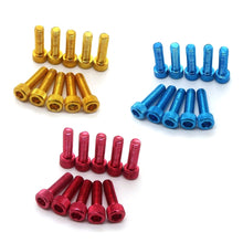 Load image into Gallery viewer, 5Pcs M6*20mm Motorcycle Bolts Screw Aluminum Adornment Colourful Anodised Bolts Screws M6 Cap Head Moto Parts
