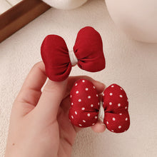 Load image into Gallery viewer, Cloth Bow Hair Clip Cute Classic Plaid Bow Hairpin Headwear Sweet Hair Ornament Red Fashionable Hair Accessories
