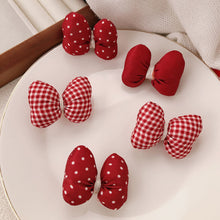 Load image into Gallery viewer, Cloth Bow Hair Clip Cute Classic Plaid Bow Hairpin Headwear Sweet Hair Ornament Red Fashionable Hair Accessories
