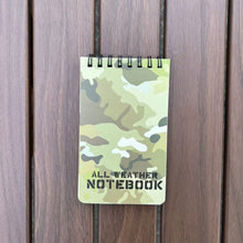 Load image into Gallery viewer, Tactical Note Book All-Weather Notebook Waterproof Writing Paper In Rain Camouflage Memo Pad Small Notebook Student Supplies
