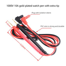 Load image into Gallery viewer, Universal Digital Multimeter Test Leads 1000V 10A + Waterproof Voltmeter Two-Wire Tester Pen
