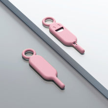 Load image into Gallery viewer, 2 IN 1 Anti-Lost Sim Card Eject Pin Needle with Storage Case Mobile Phone SIMCard Protector Holder Ejecter Tool Keyring Pendent
