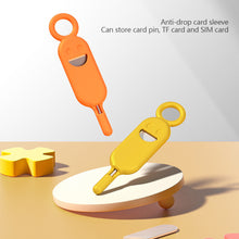 Load image into Gallery viewer, 2 IN 1 Anti-Lost Sim Card Eject Pin Needle with Storage Case Mobile Phone SIMCard Protector Holder Ejecter Tool Keyring Pendent
