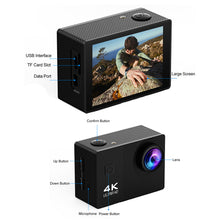 Load image into Gallery viewer, 4K/30FPS Outdoor Waterproof Diving Camera F2.0 Large Aperture Cyclic Recording Anti-Shake Sports Camera

