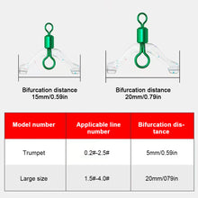 Load image into Gallery viewer, 10PCS Anti-Winding Unloading Silica Gel Eight Loop Sub Wire Connector High Elastic Fork Fishing Gear Supplies
