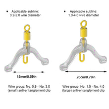 Load image into Gallery viewer, 5PCS Anti-Winding Unloading Sub Line Clamp Silica Gel Fork Instant Fishing Accessories
