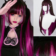 Load image into Gallery viewer, Jellyfish Queen Hair Style Black Long Straight Wig Female Long Hair Natural and Realistic Full Headset Style Internet Celebrity Princess Cut Spot Straight Wig Set

