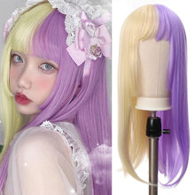 Load image into Gallery viewer, Jellyfish Queen Hair Style Black Long Straight Wig Female Long Hair Natural and Realistic Full Headset Style Internet Celebrity Princess Cut Spot Straight Wig Set
