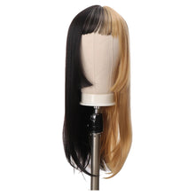 Load image into Gallery viewer, Jellyfish Queen Hair Style Black Long Straight Wig Female Long Hair Natural and Realistic Full Headset Style Internet Celebrity Princess Cut Spot Straight Wig Set
