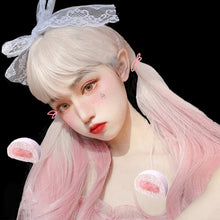 Load image into Gallery viewer, Bangs Colorful Gradient Long Straight Hair Full Wig Headband Straight Reference Picture Wig Heatresistant Synthetic Fiber Wig
