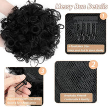 Load image into Gallery viewer, Small Roll Drawstring Fluffy and Messy Elastic Mesh Drawstring Synthetic Ponytail Wig Braided Wig
