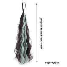 Load image into Gallery viewer, Hair Braid Highlights Ponytail Dopamine Fried Dough Twists Braid Hair Increase Color Hair Band Wig Ring Wig Band Highlights
