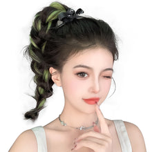 Load image into Gallery viewer, Hair Braid Highlights Ponytail Dopamine Fried Dough Twists Braid Hair Increase Color Hair Band Wig Ring Wig Band Highlights
