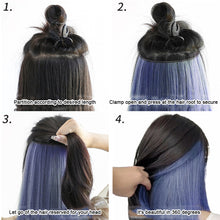 Load image into Gallery viewer, Hidden Dye Wig Piece Hanging Ear Dye Women's Highlight Dye Colored Hair Extensions Inner Layer Bleaching Dopamine Long Hair Wig Piece
