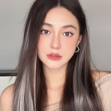 Load image into Gallery viewer, Hidden Dye Wig Piece Hanging Ear Dye Women's Highlight Dye Colored Hair Extensions Inner Layer Bleaching Dopamine Long Hair Wig Piece
