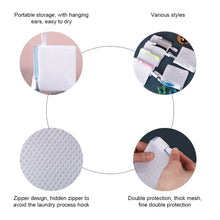 Load image into Gallery viewer, Color Blocked Multi Size Laundry Bag Thickened Polyester Mini Multifunctional Protection Clothing Care Washing Machine Mesh Bag

