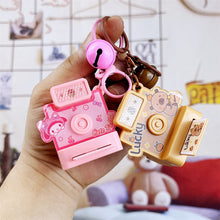 Load image into Gallery viewer, Cute Cartoon Flashlight Polaroid Kuromi Key Chain Retro Camera Jade Guigou Keychain Small Pendant
