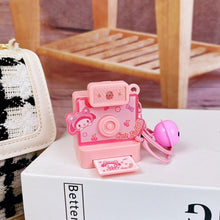 Load image into Gallery viewer, Cute Cartoon Flashlight Polaroid Kuromi Key Chain Retro Camera Jade Guigou Keychain Small Pendant
