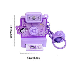 Load image into Gallery viewer, Cute Cartoon Flashlight Polaroid Kuromi Key Chain Retro Camera Jade Guigou Keychain Small Pendant
