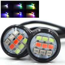 Load image into Gallery viewer, 2Pcs Motorcycle Signal Light 23mm Eagle Eye RGB Turn Signal Daytime Running Lamp Fog Lamp Angel Light Accessories
