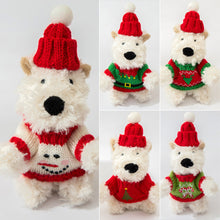 Load image into Gallery viewer, For Jellycat Dog 11cm West Highland White Terrier Christmas Snowman Sweater Winter Clothes Hat Replacement Outfit Accessories Mini Clothes
