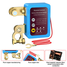 Load image into Gallery viewer, Car 12V 240A Battery Disconnect Power Switch Shut Off Cut Off Kill Switch With Remote Control Truck Switch
