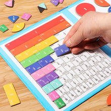 Load image into Gallery viewer, Math Mastery Montessori Magnetic Fraction Puzzles Colorful Wooden Book for Children Arithmetic Learning Teaching Aids
