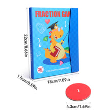 Load image into Gallery viewer, Math Mastery Montessori Magnetic Fraction Puzzles Colorful Wooden Book for Children Arithmetic Learning Teaching Aids
