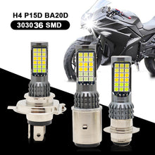 Load image into Gallery viewer, H4 BA20D Motorcycle LED Headlight Three Colors Motorcycle Scooter Light 36smd Super Bright Light lamp Moto DRL Lights Aluminium Alloy
