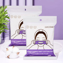 Load image into Gallery viewer, 80pcs/pack Perforated Wet Compress Cotton Pads Soft Skin-friendly Stretchable Cotton Pads Convenient Facial Makeup Cotton Pads Beauty Tool
