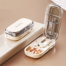 Load image into Gallery viewer, Compact Portable 2 in 1 Pill Cutter Medicine Box Creative Adjustable Pill Splitter High-capacity Medicine Storage Box
