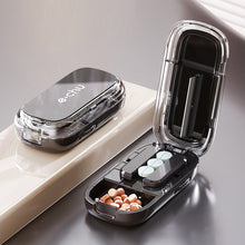 Load image into Gallery viewer, Compact Portable 2 in 1 Pill Cutter Medicine Box Creative Adjustable Pill Splitter High-capacity Medicine Storage Box

