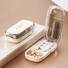 Load image into Gallery viewer, Compact Portable 2 in 1 Pill Cutter Medicine Box Creative Adjustable Pill Splitter High-capacity Medicine Storage Box
