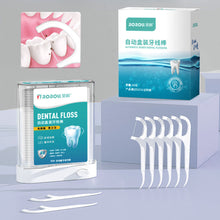 Load image into Gallery viewer, 88pcs/box Automatic Floss Box Disposable Polymer Floss Stick Portable High Tension Dental Floss Stick Tooth Cleaning Tool
