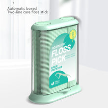 Load image into Gallery viewer, 100pcs/box Automatic Floss Box Disposable Polymer Double Line Dental Floss Stick Multi-purpose Floss Stick Tooth Cleaning Care Tool
