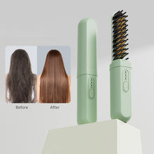 Load image into Gallery viewer, Mini Portable Wireless Hair Straightener Rechargeable Negative Ion Dual-purpose Hair Straightener Curling Iron Hair Style Tool
