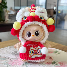 Load image into Gallery viewer, New Year's Suit Mini Fashionable Keychain Doll Clothes Cute Exquisite Dolls Decoration Accessories for 15/17CM Labubu Doll
