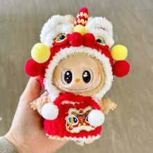 Load image into Gallery viewer, New Year's Suit Mini Fashionable Keychain Doll Clothes Cute Exquisite Dolls Decoration Accessories for 15/17CM Labubu Doll
