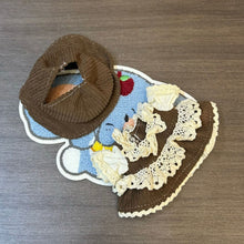 Load image into Gallery viewer, Doll Clothes Lace Stitching Brown Dress Suit Mini Fashionable Keychain Dolls Decoration Accessories for 17CM Labubu
