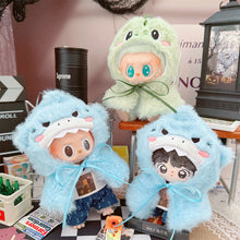 Load image into Gallery viewer, Cute Shark Dinosaur Shawl Cloak Doll Clothes Mini Fashionable Exquisite Dolls Decoration Accessories for Labubu Doll
