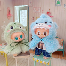Load image into Gallery viewer, Cute Shark Dinosaur Shawl Cloak Doll Clothes Mini Fashionable Exquisite Dolls Decoration Accessories for Labubu Doll
