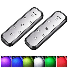 Load image into Gallery viewer, 1/2Pcs USB Charging LED Car Door Lights Welcome Light Magnetic Control Auto Open Door Safe Anti-collision Emergency Signal Lamp
