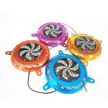 Load image into Gallery viewer, Motorcycle Air Blade Cover Radiator Heat Shield Protective Cover with Colorful LED Light Radiator Cover Rotary Fan Grille Shield
