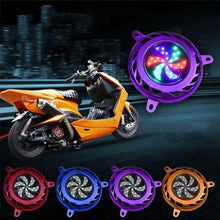 Load image into Gallery viewer, Motorcycle Air Blade Cover Radiator Heat Shield Protective Cover with Colorful LED Light Radiator Cover Rotary Fan Grille Shield
