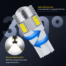 Load image into Gallery viewer, T10 Car W5W 6SMD 5630 LED Bulb Reverse Signal Light Reading Lamps DC 12V Auto Wedge Side License Plate Light Trunk Lamps
