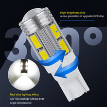 Load image into Gallery viewer, T10 Car W5W 10SMD 5630 LED Bulb Reverse Signal Light Reading Lamps DC 12V Auto Wedge Side License Plate Light Trunk Lamps
