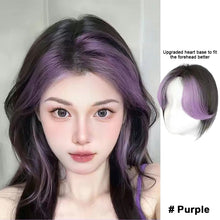 Load image into Gallery viewer, Highlight Dyeing Bangs Wig Long Hair Synthetic Fiber Women Natural Color Skull Top Fluffy Simulation Bangs Wig Piece
