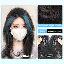 Load image into Gallery viewer, Highlight Dyeing Bangs Wig Long Hair Synthetic Fiber Women Natural Color Skull Top Fluffy Simulation Bangs Wig Piece
